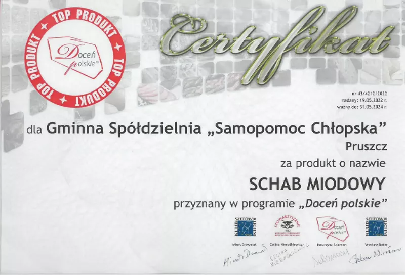 Certyfikat doceń polskie